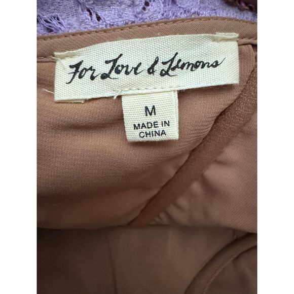 For Love & Lemons Valentina Coquette Lace MilkMaid Dress in Lavender Size M - Picture 12 of 12